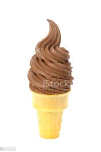 1 Large Chocolate Frozen Yogurt Cone