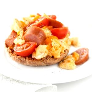 1 Large Egg Omelet or Scrambled Egg with Sausage and Mushrooms