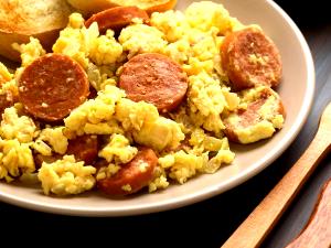 1 Large Egg Omelet or Scrambled Egg with Sausage