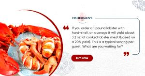 1 Large Lobster Tail (yield From 4 Lb Lobster) Steamed or Boiled Lobster