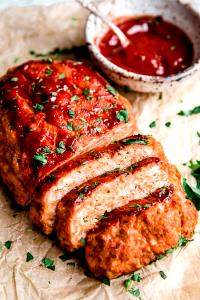 1 Large Or Thick Slice Turkey Meat Loaf