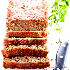 1 Large Slice Low Carb Meatloaf