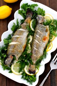 1 Large (yield After Cooking, Bone Removed) Baked or Broiled Trout