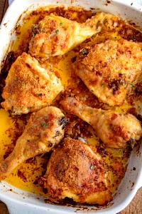 1 Large (yield After Cooking, Bone Removed) Baked or Fried Coated Chicken Leg with Skin