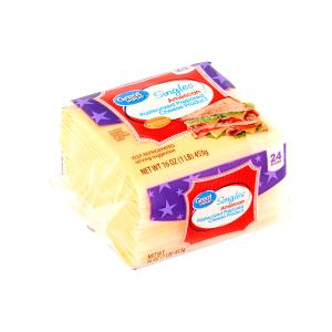 1 Lb American Cheese (Low Fat, Pasteurized)