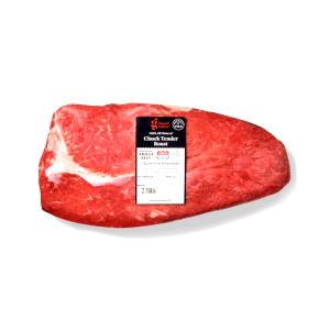 1 Lb Beef Chuck (Cold Steak, Lean Only, Trimmed to 1/4" Fat, Choice Grade, Cooked, Braised)