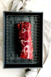 1 Lb Beef Tenderloin (Lean Only, Trimmed to 1/4" Fat, Prime Grade, Cooked, Roasted)