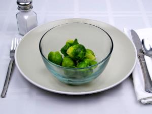 1 Lb Brussels Sprouts (Without Salt, Frozen, Drained, Cooked, Boiled)