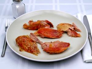 1 Lb Chicken Back Meat and Skin (Broilers or Fryers, Stewed, Cooked)