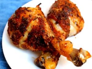 1 Lb Chicken Leg Meat and Skin (Broilers or Fryers, Roasted, Cooked)