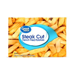 1 Lb French Fried Potatoes (Steak Fries, Salt Added, Frozen, Oven-Heated)