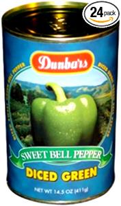 1 Lb Green Peppers (Solids and Liquids, Canned)