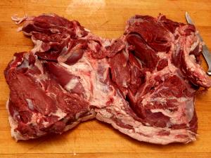 1 Lb Lamb Leg (Shank Half, Lean Only, Trimmed to 1/4" Fat, Choice Grade)