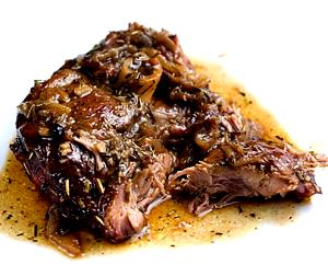 1 Lb Lamb Shoulder Blade (Trimmed to 1/8" Fat, Choice Grade, Cooked, Braised)