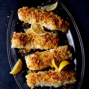 1 Lb Lingcod (Fish) (Cooked, Dry Heat)