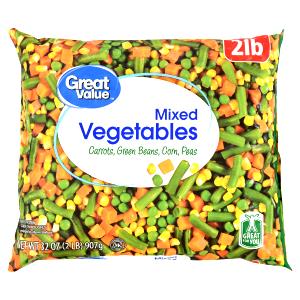 1 Lb Mixed Vegetables (Without Salt, Frozen, Drained, Cooked, Boiled)