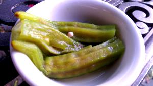 1 Lb Okra (with Salt, Drained, Cooked, Boiled)