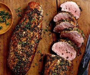 1 Lb Pork Loin (Tenderloin, Cooked, Broiled)