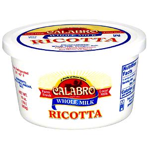 1 Lb Ricotta Cheese (Whole Milk)