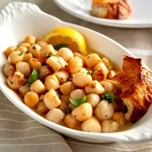 1 Lb Scallop (Bay and Sea) (Cooked, Steamed)