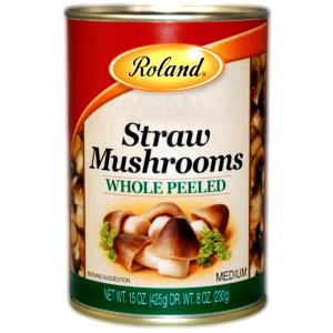 1 Lb Straw Mushrooms (Drained Solids, Canned)
