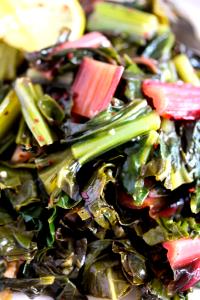 1 Lb Swiss Chard (with Salt, Drained, Cooked, Boiled)