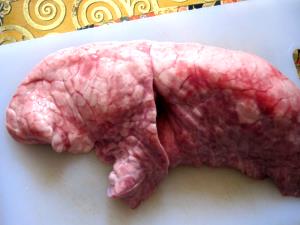 1 Lb Veal Lungs (Cooked, Braised)