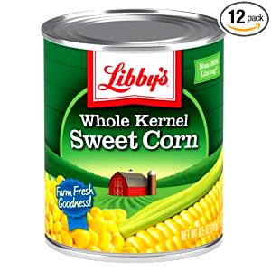 1 Lb Yellow Sweet Corn (Whole Kernel, Drained Solids, Canned)