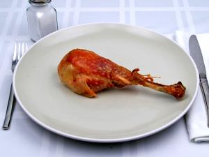 1 Leg (drumstick And Thigh) (yield After Cooking, Bone Removed) Duck (Skin Eaten)