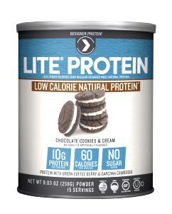 1 level scoop (17 g) Lite Protein Chocolate Cookies & Cream