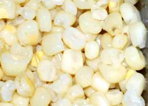 1 Linear Inch Cooked White Corn (from Fresh, Fat Added in Cooking)