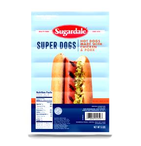 1 link (113 g) Super Dogs Hot Dogs made with Chicken & Pork