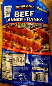 1 link (123 g) Beef Dinner Franks