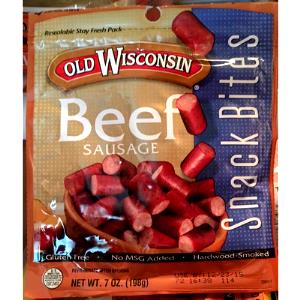 1 Link (4" Long X 1-1/8" Dia) Smoked Pork and Beef Sausage Link