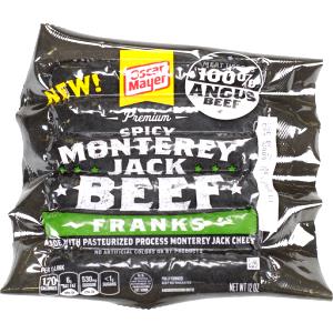 1 link (56 g) Spicy Monterey Jack Beef Franks