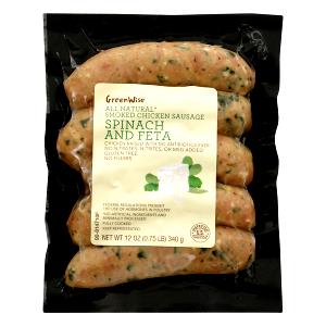 1 link (68 g) GreenWise Spinach and & Chicken Sausage