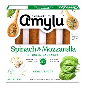 1 link Chicken Sausage with Spinach with Mozzarella
