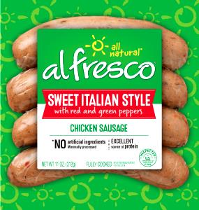 1 link pan cooked (60 g) Sweet Italian Chicken Sausage