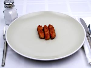 1 Link (raw Dimensions: 4" Long X 7/8" Dia), Cooked Pork and Beef Sausage (Cooked)