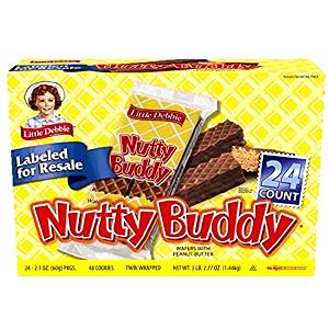1 Little Debbie Nutty Bar Chocolate-Coated with Peanut Butter Filling Cookie