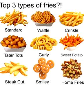 1 Long Type (2-1/3" Dia, 4-3/4" Long, Raw) Yields Home Fries