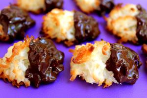 1 macaroon Chocolate Covered Coconut Macaroons