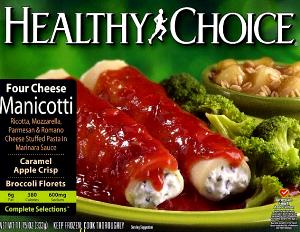 1 meal (11.75 oz) Four Cheese Manicotti with Broccoli Florets & Caramel Apple Crisp