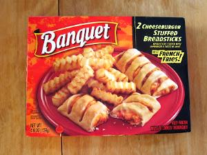 1 meal (139 g) 2 Cheeseburger Stuffed Breadsticks with French Fries