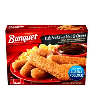 1 meal (176 g) Fish Sticks with Mac & Cheese