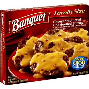 1 meal (201 g) Cheesy Smothered Charbroiled Patty Meal