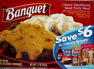 1 meal (201 g) Cheesy Smothered Meat Patty Meal