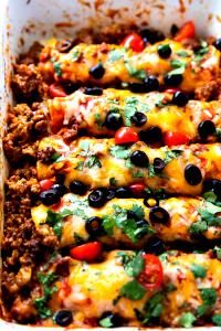 1 meal (238 g) Mexican Style Beef Enchilada & Tamale Combo