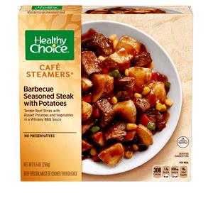 1 meal (260 g) Barbeque Seasoned Steak with Red Potatoes