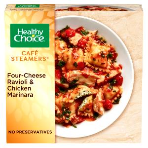 1 meal (283 g) Four-Cheese Ravioli & Chicken Marinara
